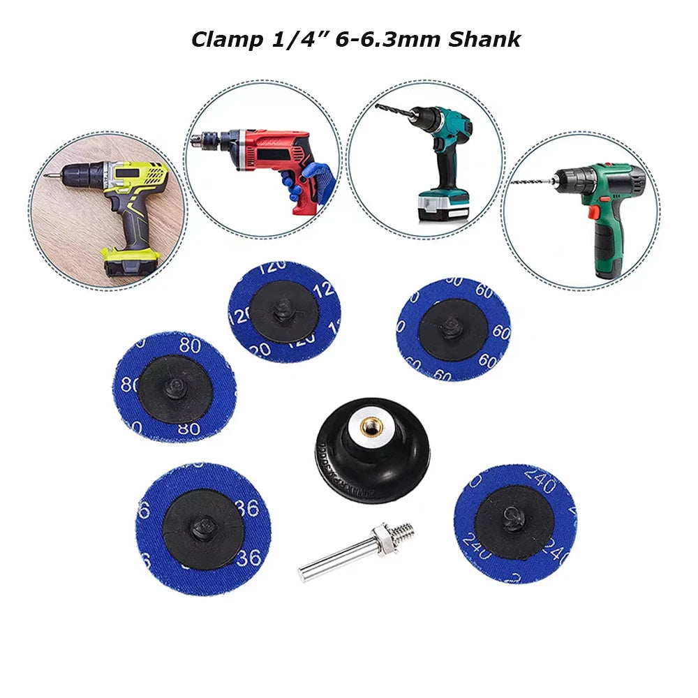 100 pcs/bag A/O Torque Sanding Discs P36-P600 for Metal Deburring Grinding Polishing Drill Die Grinder Air Polisher Tools