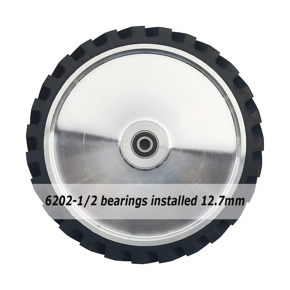 10“/12”/14“ Belt Grinder Contact Wheel 250/300/350mmx50mm Rubber Coated Wheel DIY Sander Parts